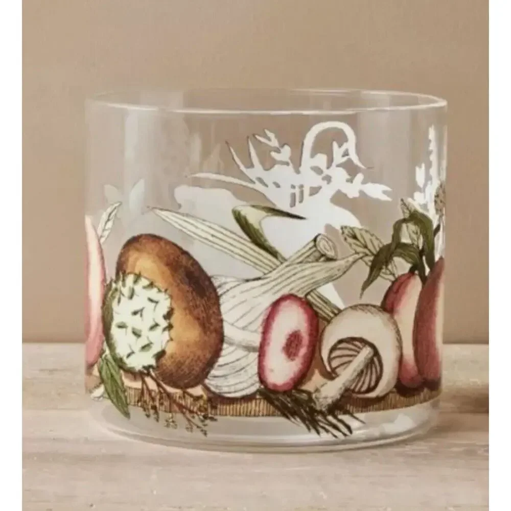 John Derian Target Candle Glass‎ Hurricane Holder Vase Fall Fruits Thanksgiving